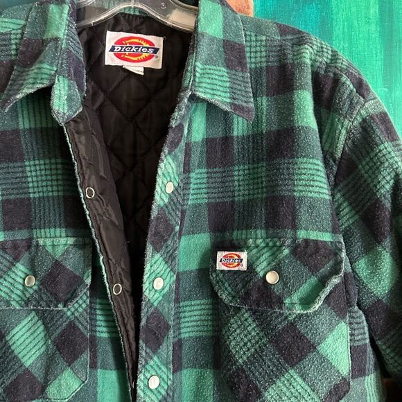 Dickies Green and Black Vintage Plaid Shirt Jacket - Picture 4 of 11